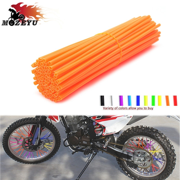 72pcs Universal Moto Dirt Bike Enduro Off Road Wheel RIM Spoke Skins Covers FOR SX EXC MXC 250 300 400 450 520 525 EXC