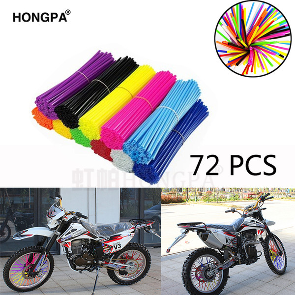 72pcs Universal Motorcycle Dirt Bike Enduro Wheel Rim Spokes Skins Off Road Shrouds Covers for Yamaha