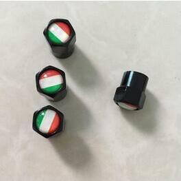 Car Styling Black Tire valve caps Hexi small caps Motorcycle Bike wheel Tyre valve covers Italy flag Germany Flag 289 logos option