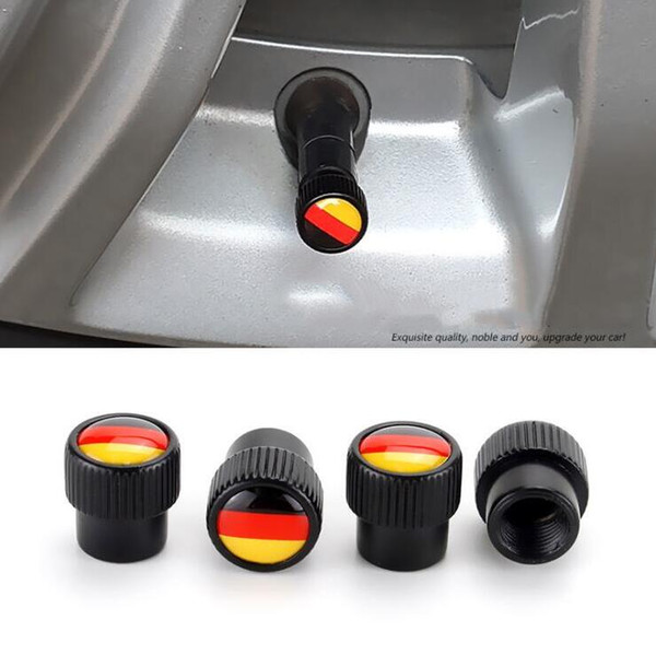 High Quality Big round head Car Tyre Tire Wheel Stem Air Valve Cap Tire valve caps Germany flag American USA flag