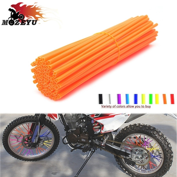 72pcs Universal Moto Dirt Bike Enduro Off Road Wheel RIM Spoke Skins Covers For EXC f DR DRZ RM RMX RMZ 85 125 250 400 450