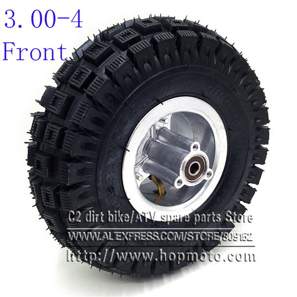 3.00-4 Electric Scooter Front Wheel with tyre Alloy Rim hub and inner tube wheels Gas scooter bike motorcycle