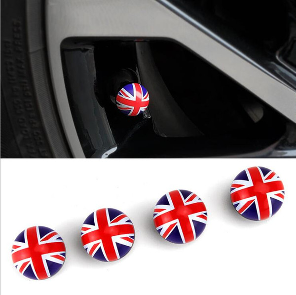 Ball Tyre Tire Wheel Stem Air Valve Cap Car Truck Motocycle Union Jack car wheel England UK flag valve cap copper core leak-proof