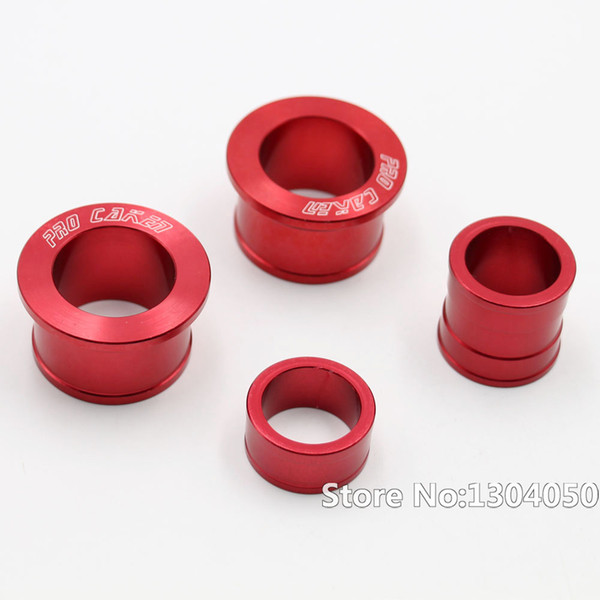 CNC Billet Aluminum Front & Rear Wheel Hub Spacers For CR125R CR250R CRF250R CRF450X CRF450R Dirt Bike Motorcycle RED