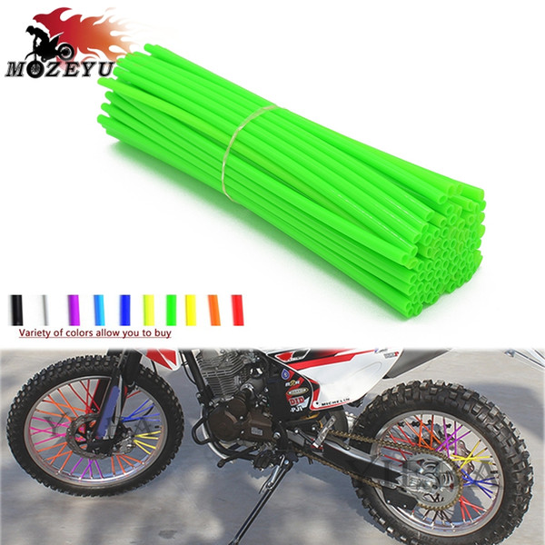 72pcs Universal Moto Dirt Bike Enduro Off Road Wheel RIM Spoke Skins Covers For Kwasaki KLX /SR KX KX KD KDX KT 500 CR YZ RM