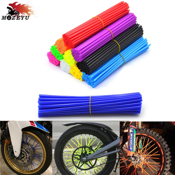 72pcs Universal Moto Dirt Bike Enduro Off Road Wheel RIM Spoke Skins Covers FOR rmx 250 dr250 Yamaha YZ WRR CR