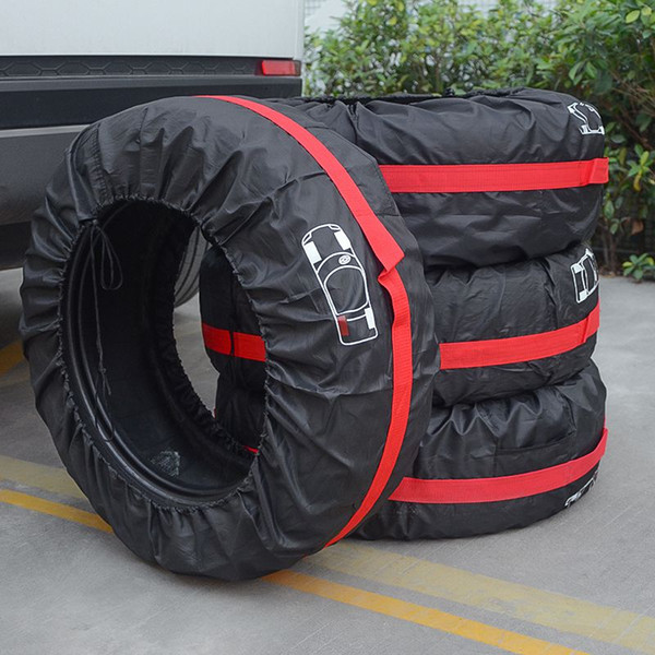 4pcs/set Spare Tire Cover Car Tires Storage Bag Car Tire Accessories Vehicle Wheel Protector spare cover accessories