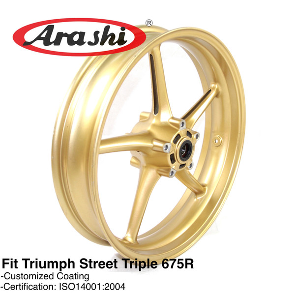 Arashi Front Wheel Rim For Triumph Street Triple 675 R 2009 - 2012 2010 2011 Motorcycle Accessories CNC Aluminum Daytona 675R