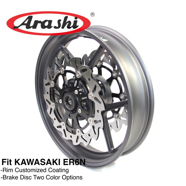 Arashi For Kawasaki ER6N 2009 2010 2011 2012 Front Wheel Rim Brake Disk Disc Rotor ER-6N Ninja ZX10R ZX-10R Z750