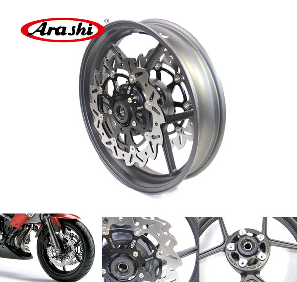 Arashi For Kawasaki Z750 2009 - 2012 Front Wheel Rim Brake Disk Disc Rotor 2010 2011 ER-6N ER6N Ninja ZX-10R ZX10R Z 750