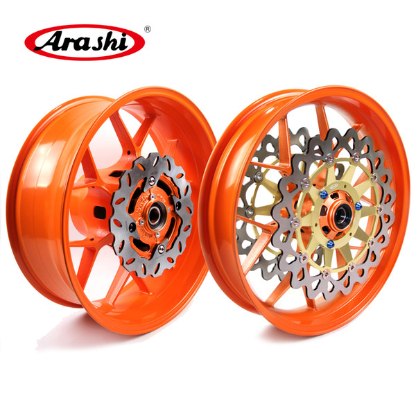 Arashi For Honda CBR1000RR 2006 - 2016 Front Rear Wheel Rim Kit CBR 1000 RR CBR1000 Orange 2009 2010 2011 2012 2013 2014 2015