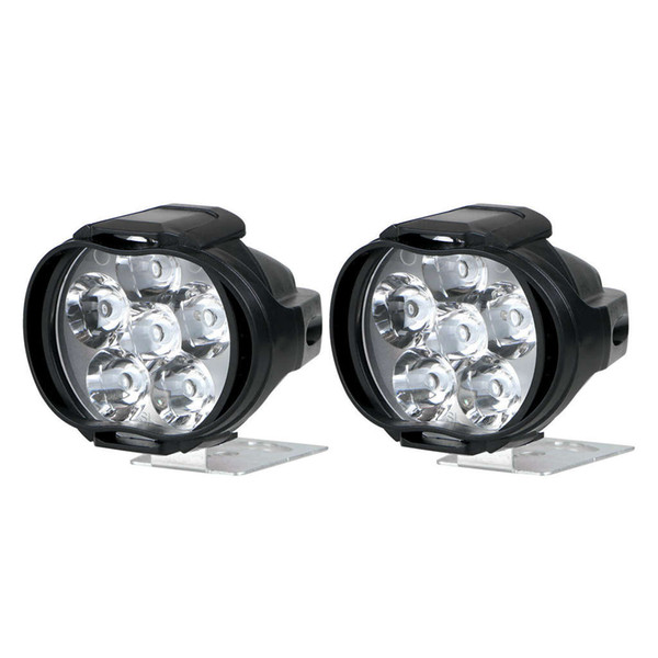 2Pcs 6Led Motorcycle Spotlight Headlight Driving Light Fog Lamp Super Bright