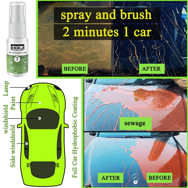 Auto Hydrophobic Coating 20ml 50ml Full Body Windshield Lampshade Lamp Car Paint Protect Waterproof Maintenance Accessories