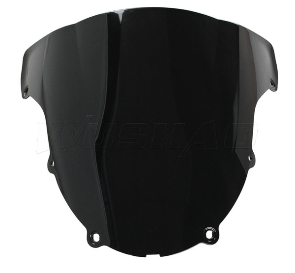 Motorcycle Double Bubble Windshield WindScreen For 2003-2004 Kawasaki Ninja ZX6R ZX 6R 636 03 04 Black Color