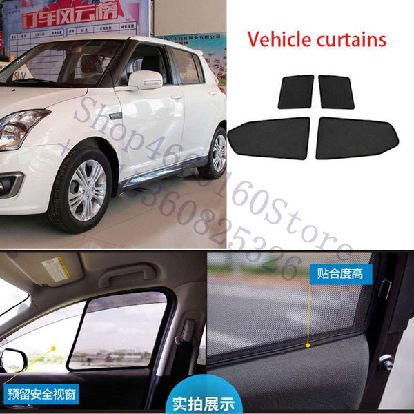 4pcs High-end custom For Swifts 14-17 card type magnetic car curtain sun shade car window shade styling