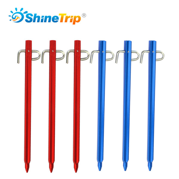 Outdoor Camping Ultra-Light Aluminum Alloy Tent Awning Stake Fixed Anti-slip Rough Lawn Beach Metal Nail 20 Cm