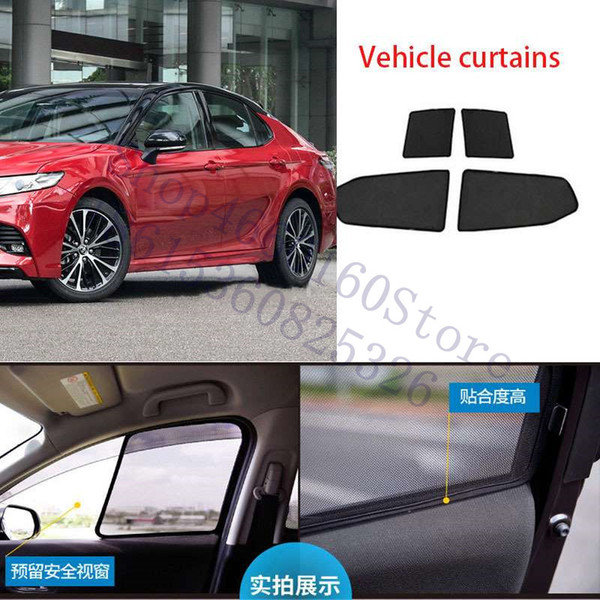 4pcs High-end custom For Camry 18-19 card type magnetic car curtain sun shade car window shade styling