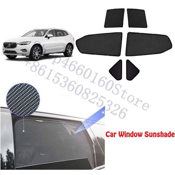 6pcs High-end custom For V60 2010-2022card type magnetic car curtain sun shade car window shade styling