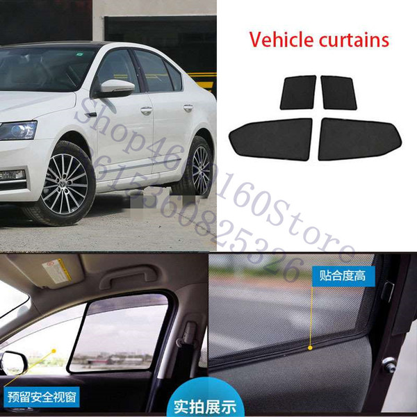 4pcs High-end custom For Octavia 15-19 card type magnetic car curtain sun shade car window shade styling