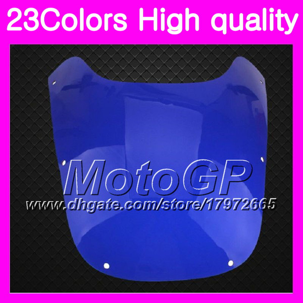 23Colors Windscreen For YAMAHA FZR400 89 90 FZR400R FZR400 R FZR 400R FZR 400 R 1989 1990 Chrome Black GPear Smoke Windshield