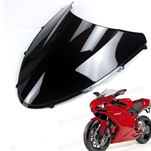 1 Pcs New Motorcycle Double Bubble Windscreen Fairing Windshield Lens ABS for Ducati 848 1098 1198 2006-2010 2007 2008 2009