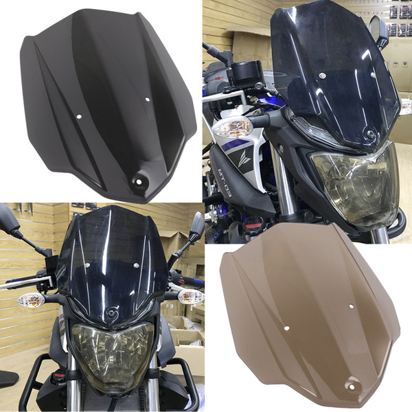 LJBKOALL For YAMAHA MT 03 MT03 accessories 2022ABS Windshield WindScreen with Mounting Bracket For YAMAHA MT-03 2016 2022Smoke