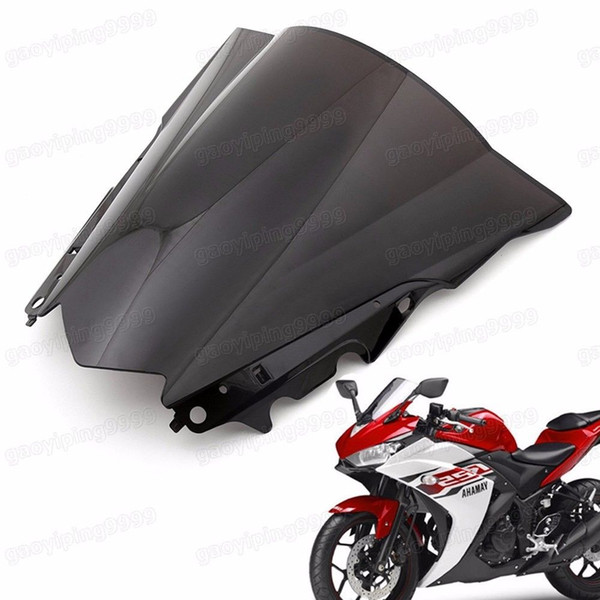 New Motorcycle Double Bubble Windscreen Fairing Windshield Lens ABS for Yamaha YZF-R25 2014-2015 YZF-R3 2015