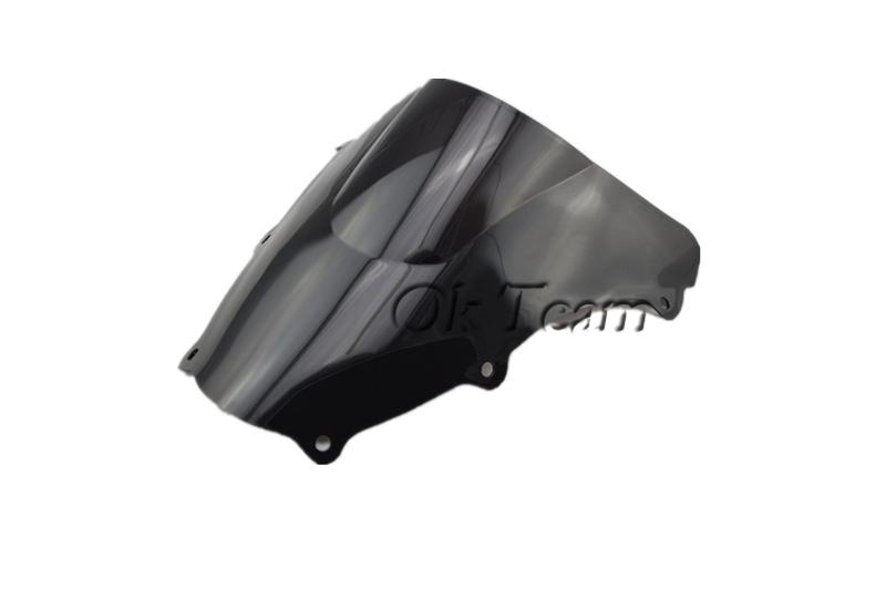 Double Bubble Windshield WindScreen For 2003-2008 Suzuki SV650/1000 03-08 Black/Transparent