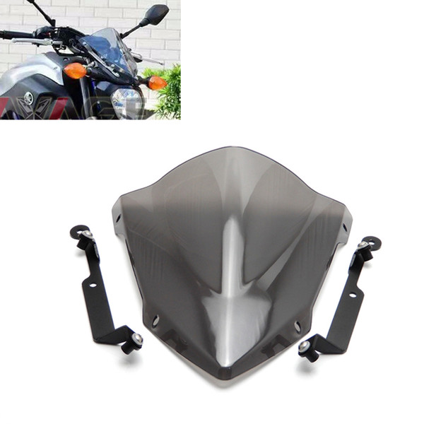 KEMiMOTO For YAMAHA MT 07 MT07 MT-07 FZ-07 Motorcycle Accessories 2017 Windshield WindScreen FZ07 parabrisas 2014 2015 2016