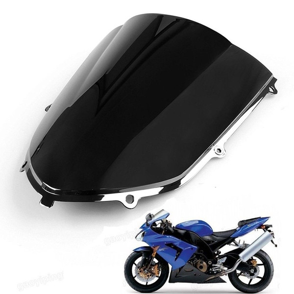 1 Pcs New Motorcycle Double Bubble Windscreen Fairing Windshield Lens ABS for Kawasaki Ninja ZX10R 2004-2005