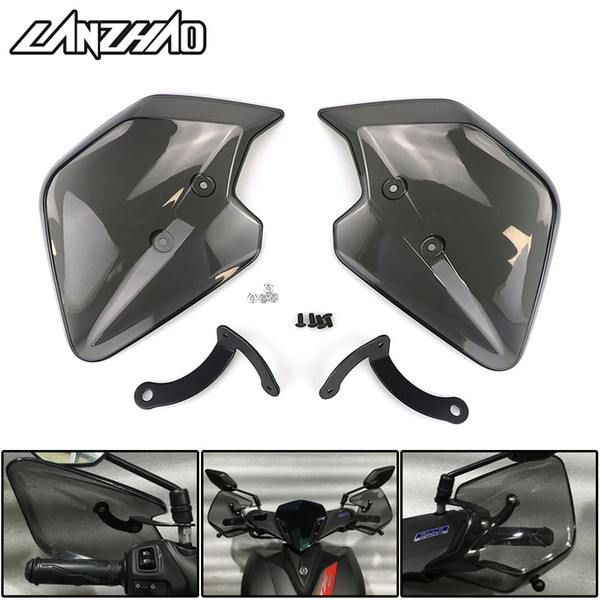 Pair Motorcycle Windshiled PC Hand Guards Transparent Black Winter Accessories for Yamaha NVX155 NMAX155 AEROX155 2017 2018