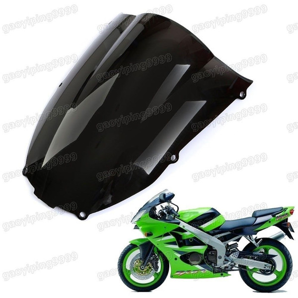 1 Pcs New Motorcycle Double Bubble Windscreen Fairing Windshield Lens ABS for Kawasaki Ninja ZX6R 2000 2001 2002