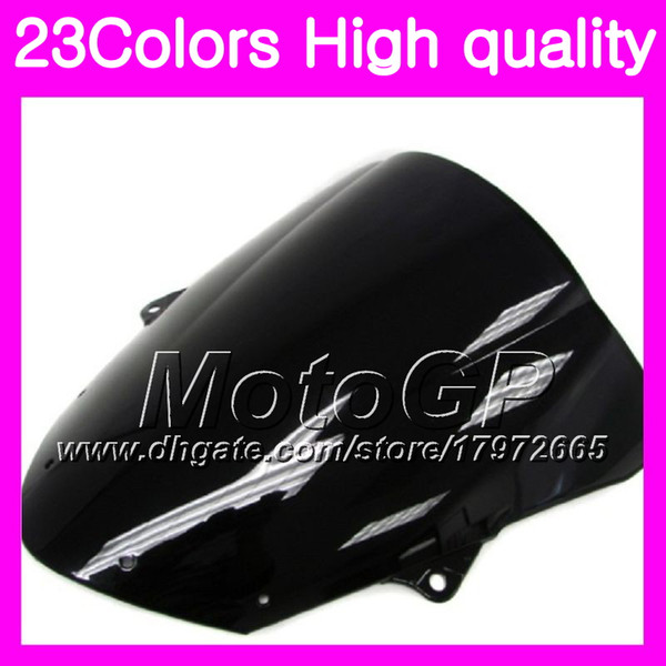 23Colors Windscreen For KAWASAKI NINJA ZX6R 09 10 11 12 ZX-6R 6 R ZX 6R 2009 2010 2011 2012 Chrome Black GPear Smoke Windshield