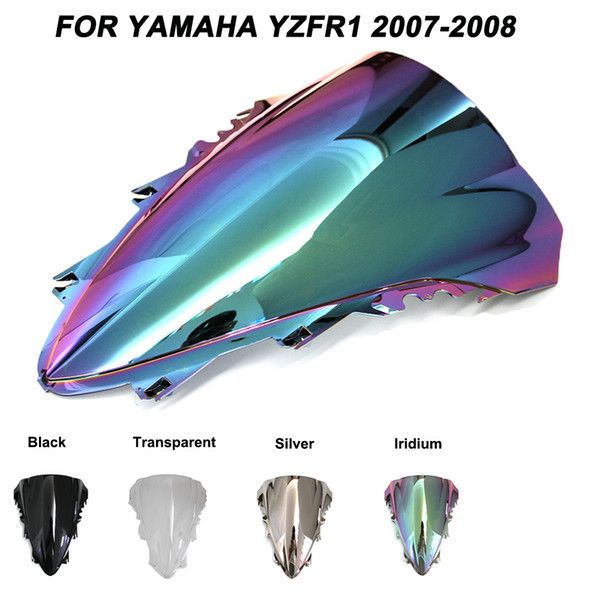 Motorcycle Motorbike Windshield Double Bubble Windscreen Wind Deflectors For Yamaha YZFR1 YZF R1 yzf r1 2007-2008 2007 2008