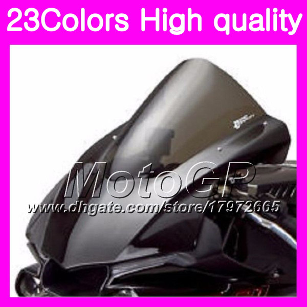 23Colors Windscreen For YAMAHA YZFR1 YZF 1000 YZF R1 15 16 17 YZF1000 YZF-R1 2015 2016 2017 Chrome Black GPear Smoke Windshield