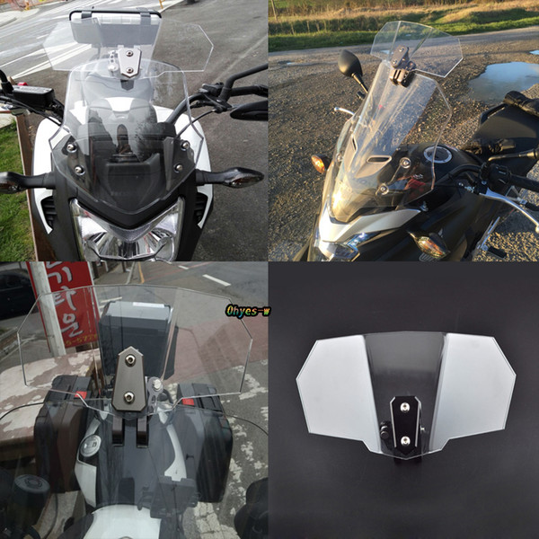 Clear Adjustable Touring Wind Deflector Windshield Windscreen Variable Spoiler for BMW R1100S R1200GS Triumph Tiger Explorer