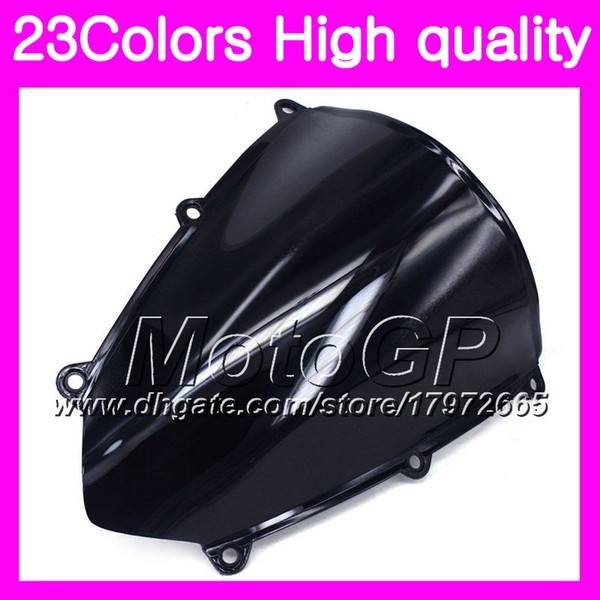 23Colors Windscreen For HONDA CBR 600RR F5 CBR600RR 07 08 CBR600 RR F5 CBR 600 RR 2007 2008 Chrome Black GPear Smoke Windshield