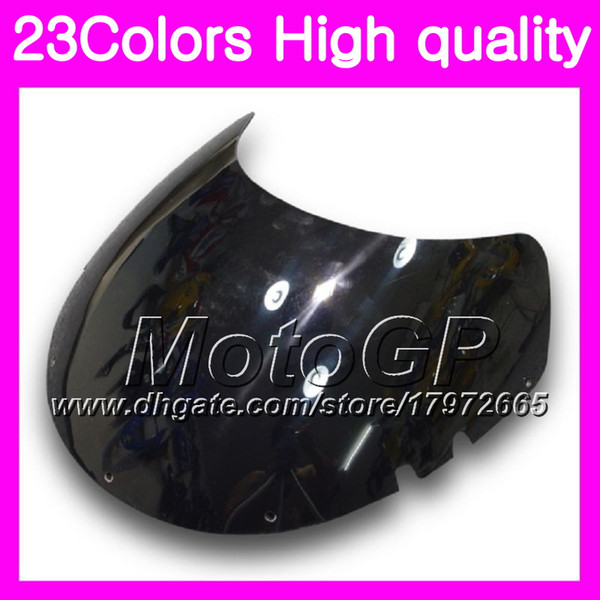 23Colors Windscreen For SUZUKI RGV-250 VJ21 RGV 250 88 89 RG V250 R GV250 RGV250 1988 1989 Chrome Black GPear Smoke Windshield