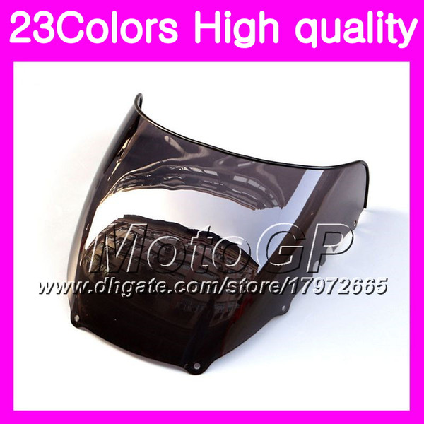 23Colors Windscreen For HONDA VFR400RR 89 90 91 92 93 NC30 VFR400 RR 1989 1990 1991 92 1993 Chrome Black GPear Smoke Windshield