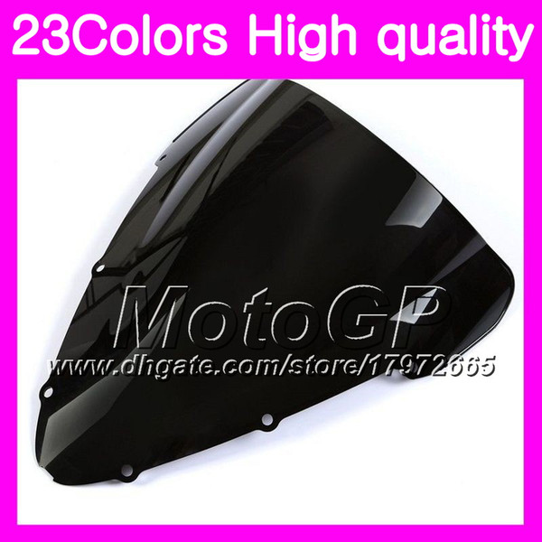 23Colors Windscreen For HONDA CBR600F4i 01 02 03 01-03 CBR600 F4i CBR 600 F4i 2001 2002 2003 Chrome Black GPear Smoke Windshield