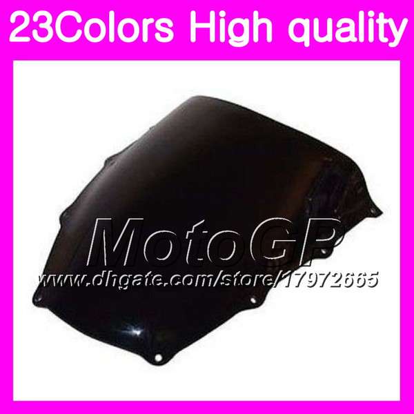 23Colors Windscreen For Aprilia RSV1000R 99 00 01 02 RSV1000 R RSV 1000 1999 2000 2001 2002 Chrome Black GPear Smoke Windshield