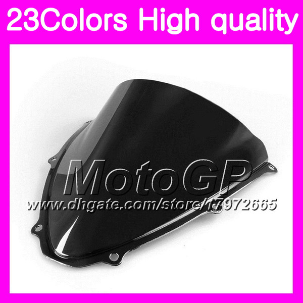 23Colors Windscreen For SUZUKI GSXR600 GSXR750 06 07 GSXR 600 750 K6 GSX R600 R750 2006 2007 Chrome Black GPear Smoke Windshield