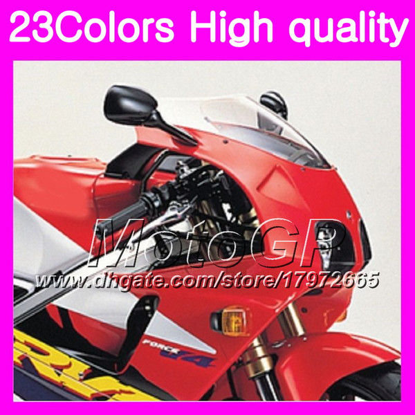 23Colors Windscreen For HONDA VFR400RR 94 95 96 97 98 NC35 VFR400 RR 1994 1995 1996 97 1998 Chrome Black GPear Smoke Windshield