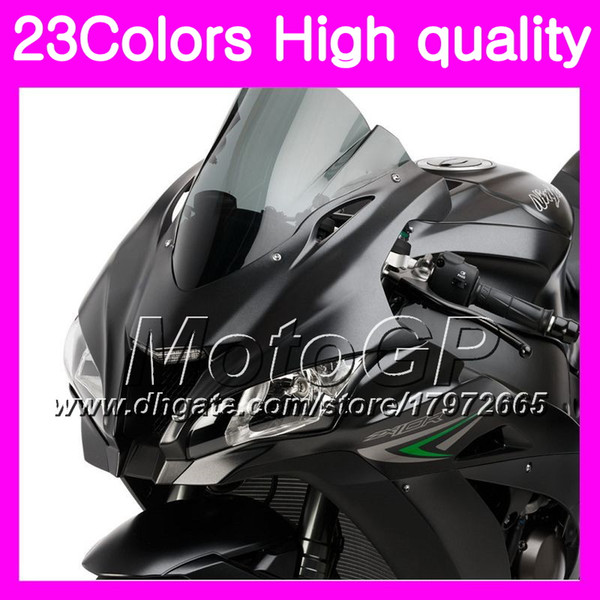 23Colors Windscreen For KAWASAKI NINJA ZX10R 16 17 18 ZX 10R ZX10 R 10 ZX-10R 2016 2017 2018 Chrome Black GPear Smoke Windshield