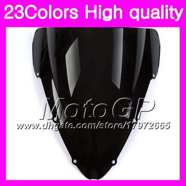 23Colors Windscreen For HONDA CBR600F4i 04 05 06 07 CBR600 F4i 600 F4i 2004 2005 2006 2007 Chrome Black GPear Smoke Windshield