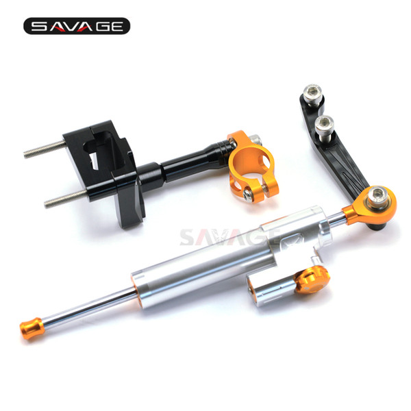 Steering Damper Stabilizer For KAWASAKI EX250R NINJA 250 08-17, NINJA 300 13-17 Motorcycle Adjustable Linear with Bracket