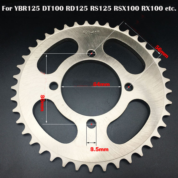 1PCS Motorcycle sprocket/ YBR125 36-43T motorcycle sprocket/Engine Sprocket 428# 36/39/41/43/45T Teeth/Motorcycle Dirt