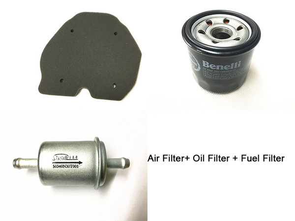 Oil Filter + Air Filter + Fuel Filter / Kit for Benelli BN302 TNT300 STELS 300 Keeway RKX 300 / BN TNT 300 302