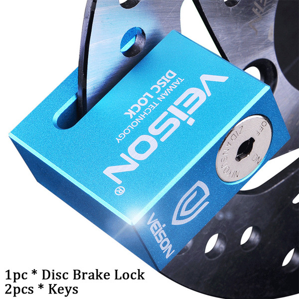 Anti Theft Security Portable Scooter Universal Protective Outdoor Motobike Accessories Cycling Disc Brake Lock With Keys Alloy