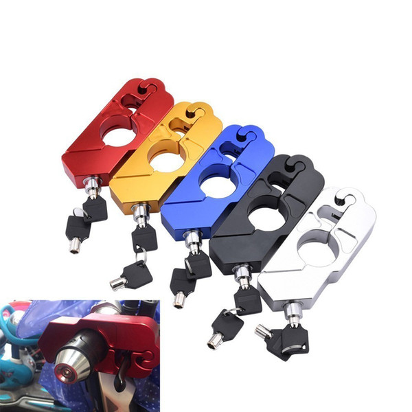 CNC Motorcycle Handlebar Lock Theft Protection Motorcycle Grip Lock Handlebar Handset Brake Lever Disc Locking For Honda Kawasaki Yamaha